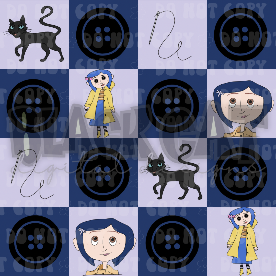 Coraline Checkers - DIGITAL DOWNLOAD ONLY