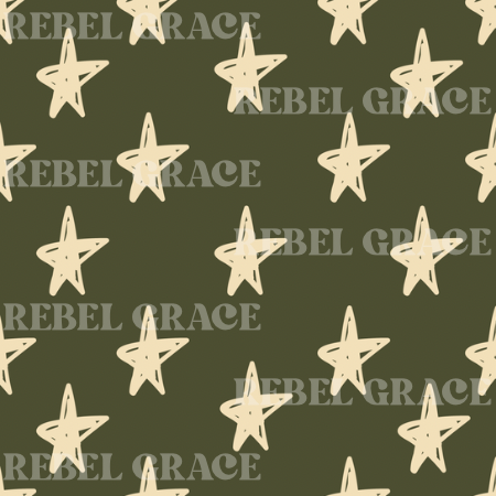 Month of the Military Child - Army Stars Patchwork + Coord
