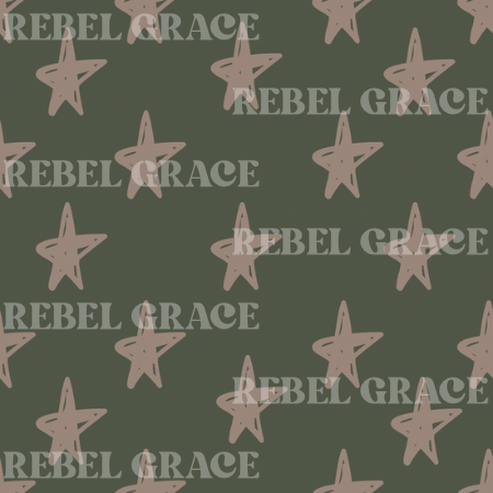Month of the Military Child - Marine Stars Patchwork + Coord