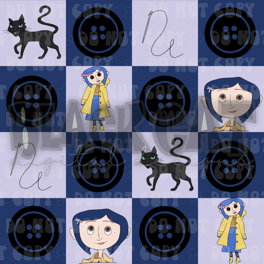 Coraline Checkers - DIGITAL DOWNLOAD ONLY