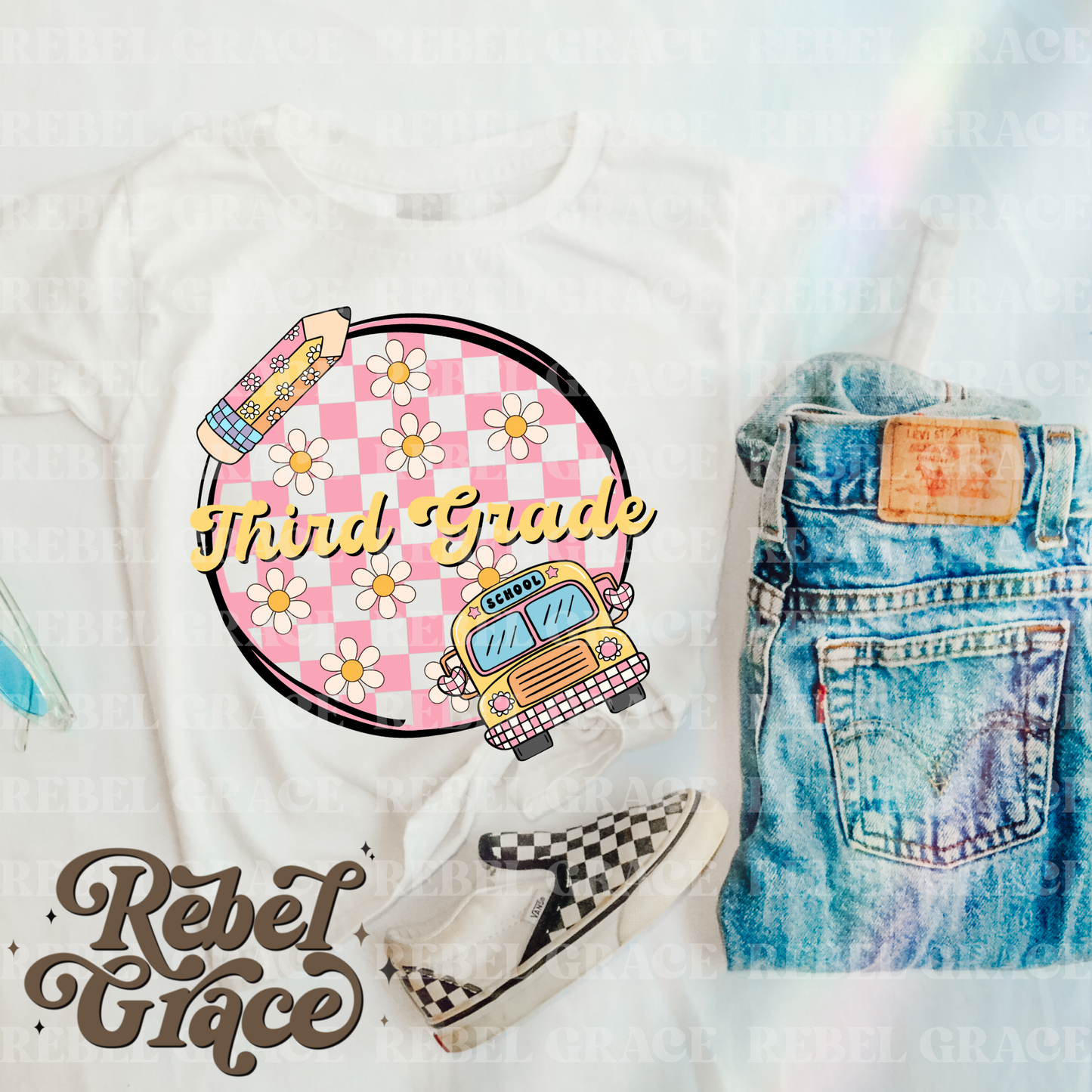 Checker Girly Back To School (Preschool-Fourth Grade)