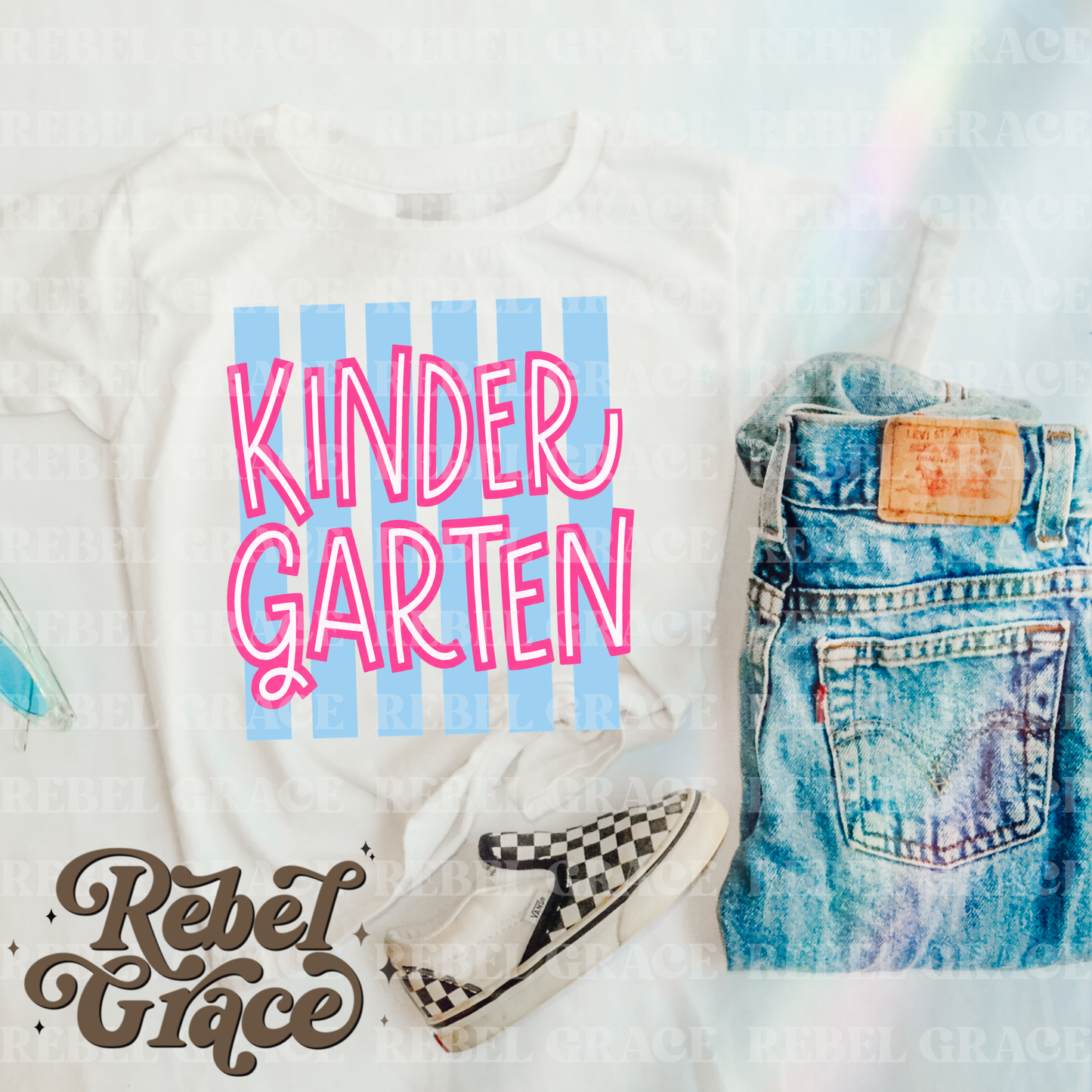 Girly Stripe Back To School (Preschool-Fourth Grade)