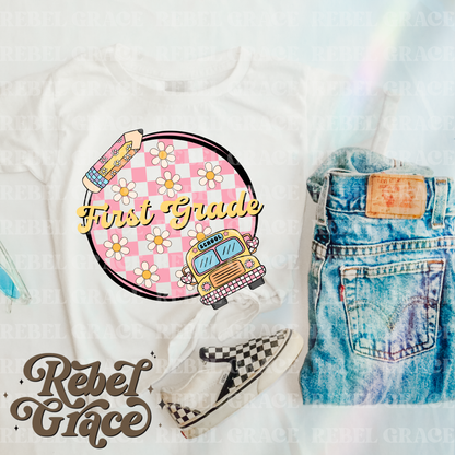 Checker Girly Back To School (Preschool-Fourth Grade)