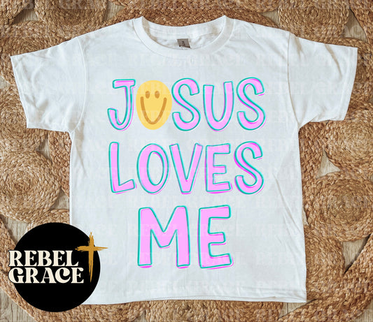 Jesus Loves Me (Pink & Blue Option)