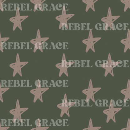 Month of the Military Child - Marine Stars Patchwork + Coord