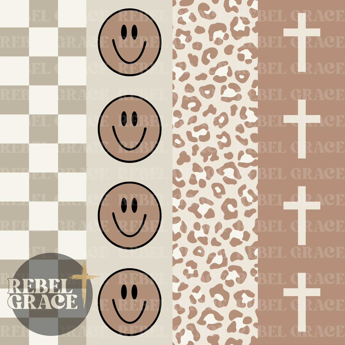 Smiley Stripe Neutral Girl + Coord