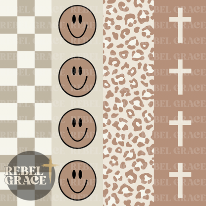 Smiley Stripe Neutral Girl + Coord