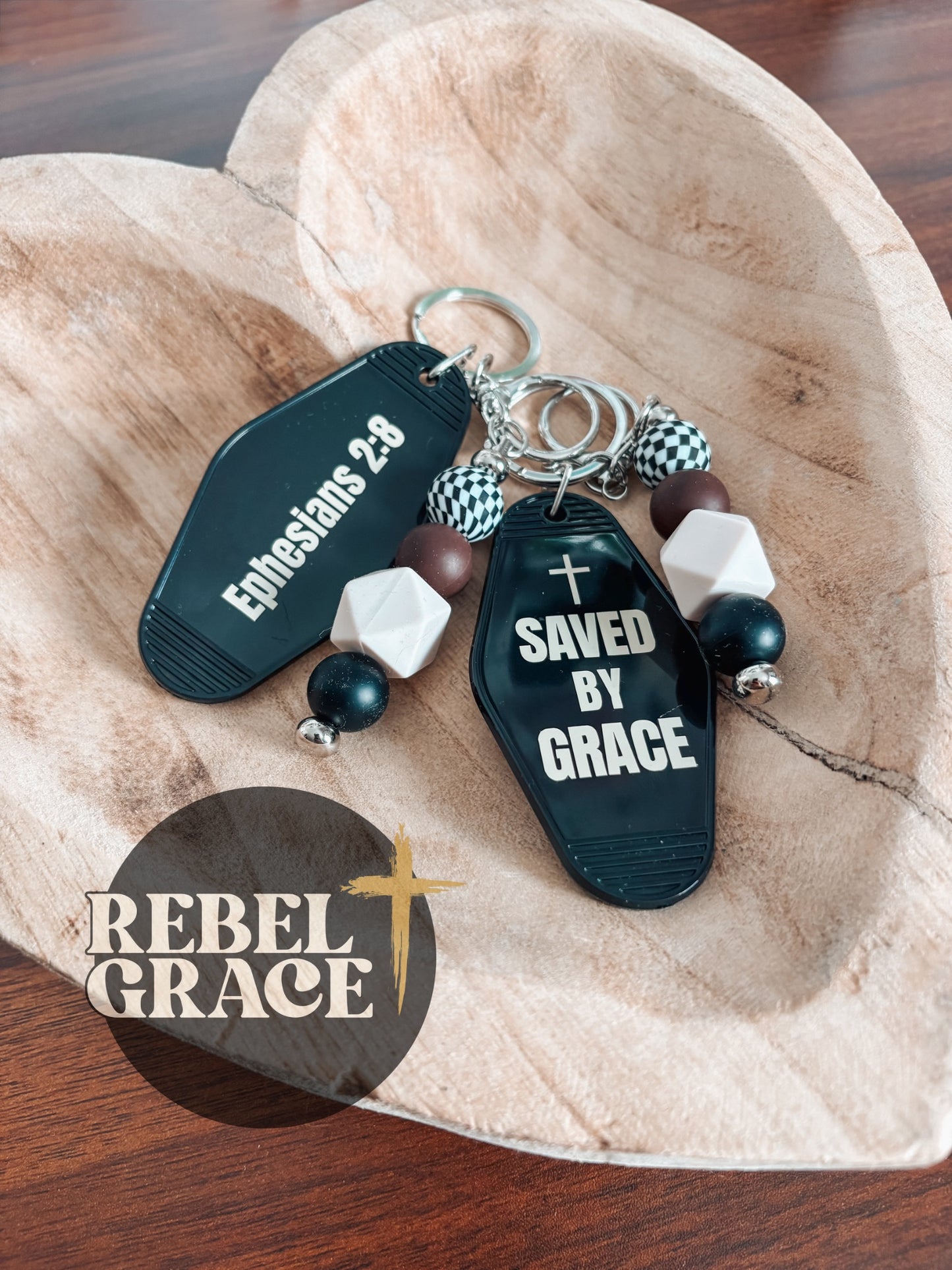Saved By Grace Motel Keychain • RTS