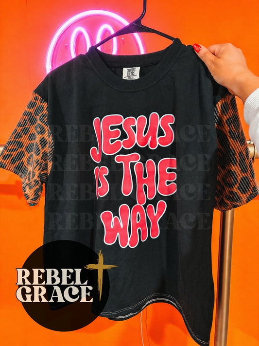 Jesus Is The Way w/ Leopard Sleeve